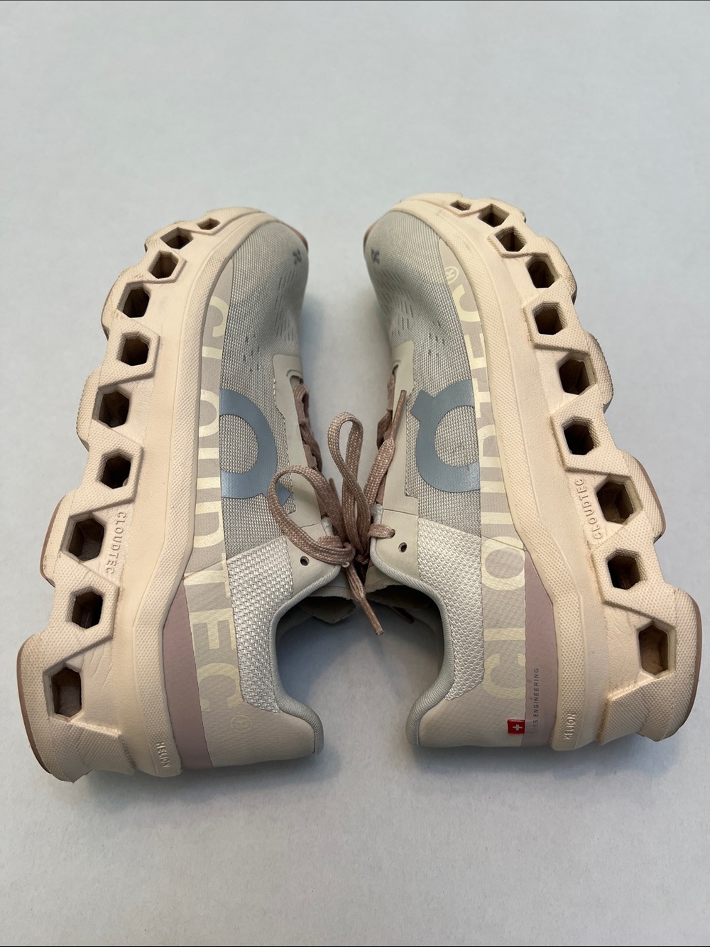 ON RUNNING CLOUDMONSTER MOON FAWN TRAINERS RUNNING SHOES SIZE 7 WOMEN’S - Picture 9 of 16
